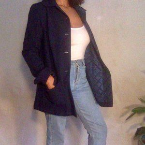 Vintage Pendleton Navy Blue Wool Pea Coat